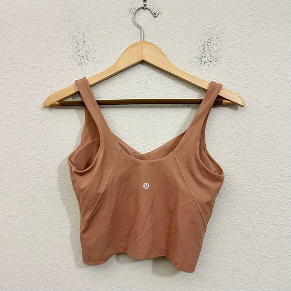 LULULEMON Align Tank Top Tan Cropped V-Neck Gym Training Activewear - Picture 2 of 8